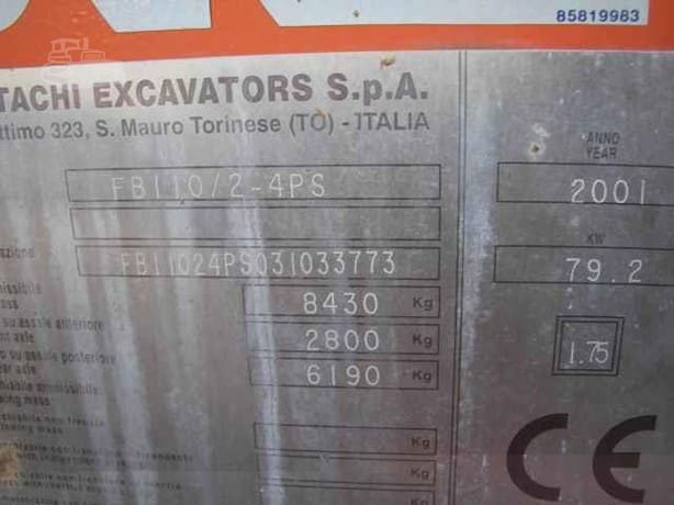 2001 Fiat Hitachi FB110.2 Loader - Backhoe for sale — view 5