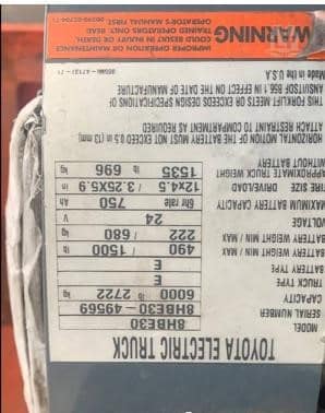 2018 Toyota 8HBE40 Pallet Truck for sale — view 4