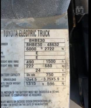 2018 Toyota 8HBE40 Pallet Truck for sale — view 5
