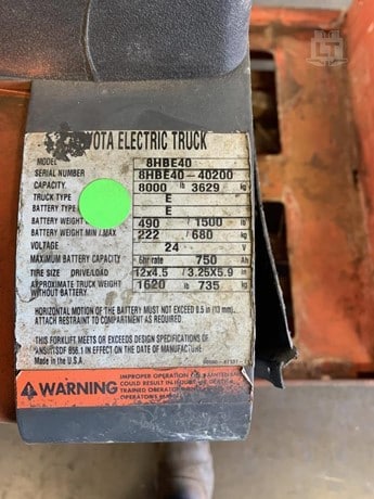 2014 Toyota 8HBW23 Pallet Truck for sale — view 4