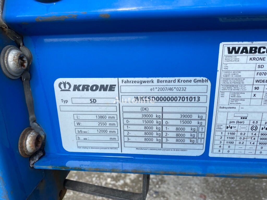 2016 Krone Profi Liner Semi Trailer - Curtainside for sale — view 4