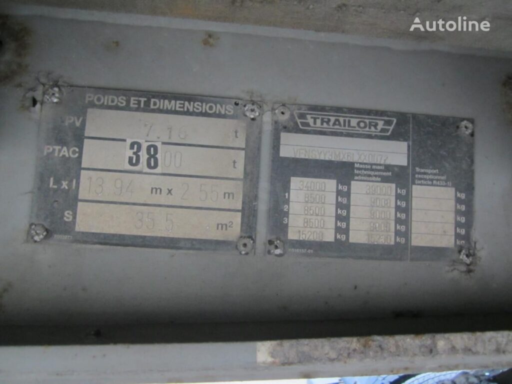 2007 Trailor NON SP√âCIFI√â Semi Trailer - Curtainside for sale — view 3