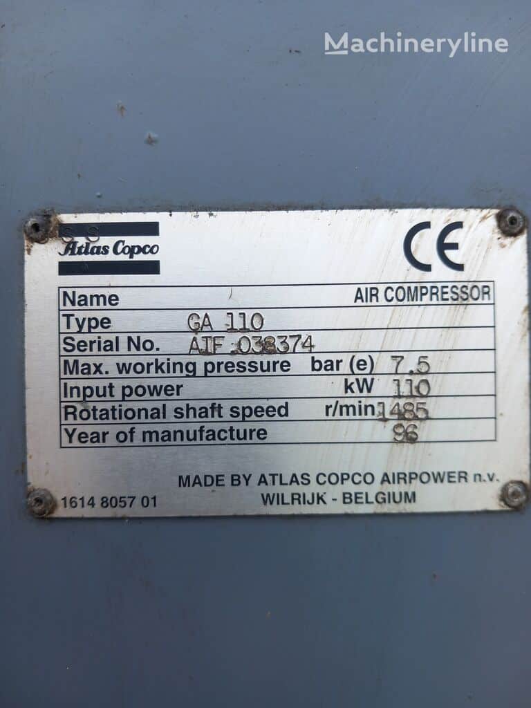 Atlas Copco GA-110 Compressor - Stationary for sale — view 3