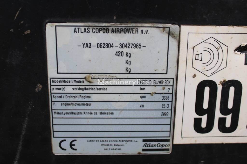 Atlas Copco XAS 36 Compressor - Mobile for sale — view 5