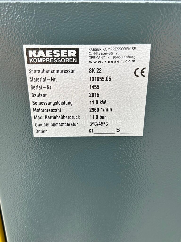 2015 Kaeser SK 22 Compressor - Stationary for sale — view 4