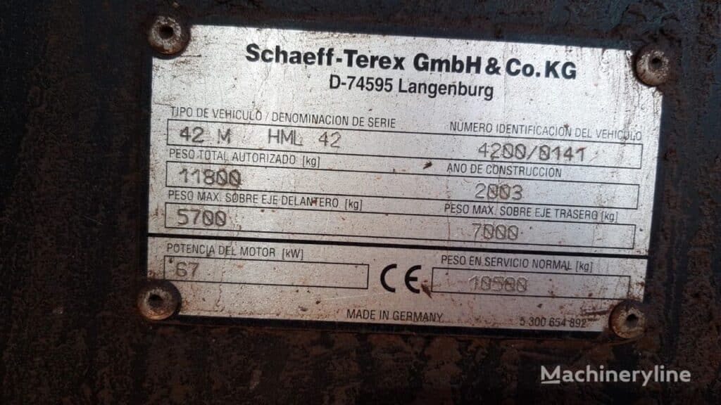 2003 Terex HML 42 Excavator - Wheel for sale — view 3