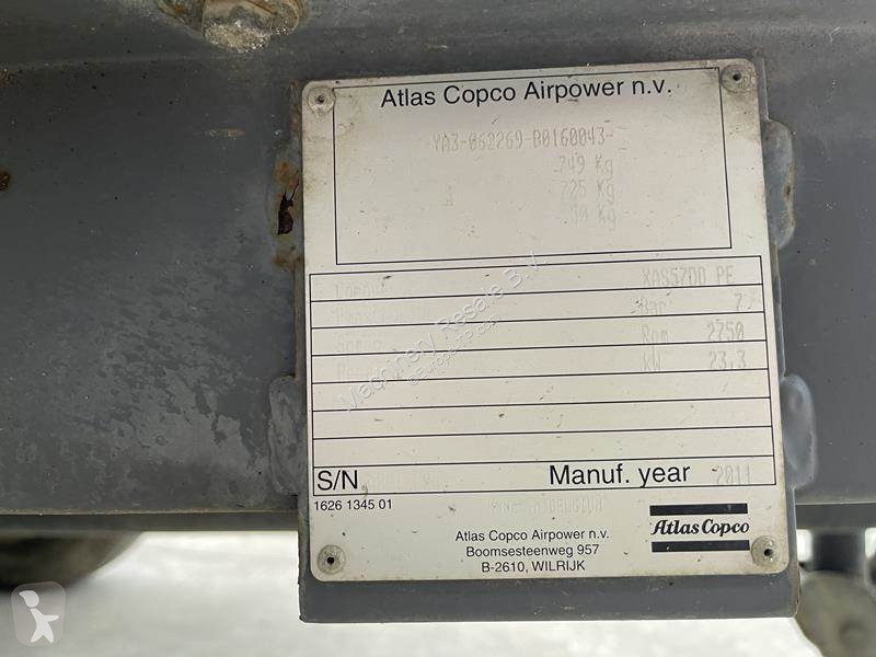 2011 Atlas Copco XAS 57 DD Compressor - Mobile for sale — view 4