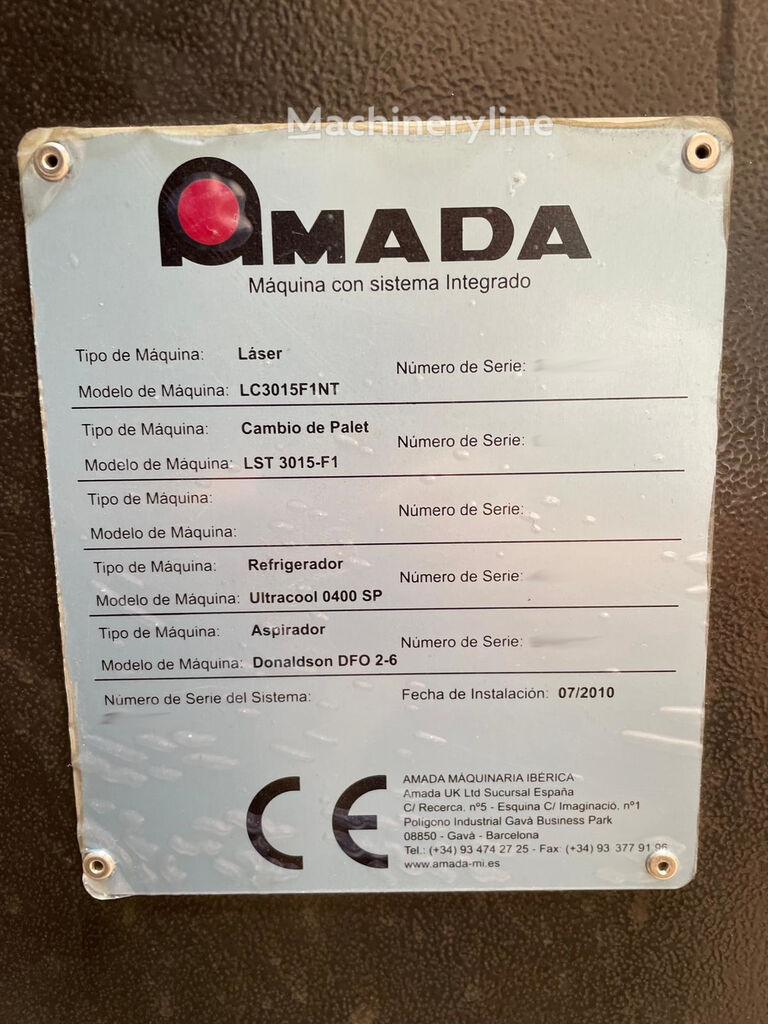 2010 Amada LC3015F1NT Laser Cutting for sale — view 5