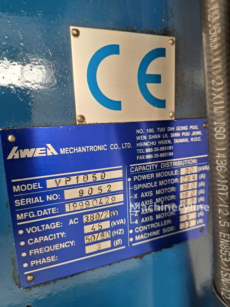 1999 AWEA VP1050 Machining Center for sale — view 5