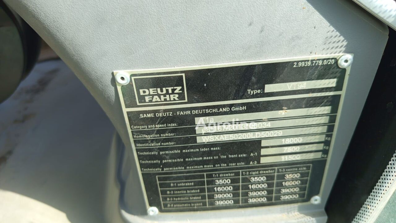 2018 Deutz Fahr Agrotron 9340 Tractor - Wheel for sale — view 3