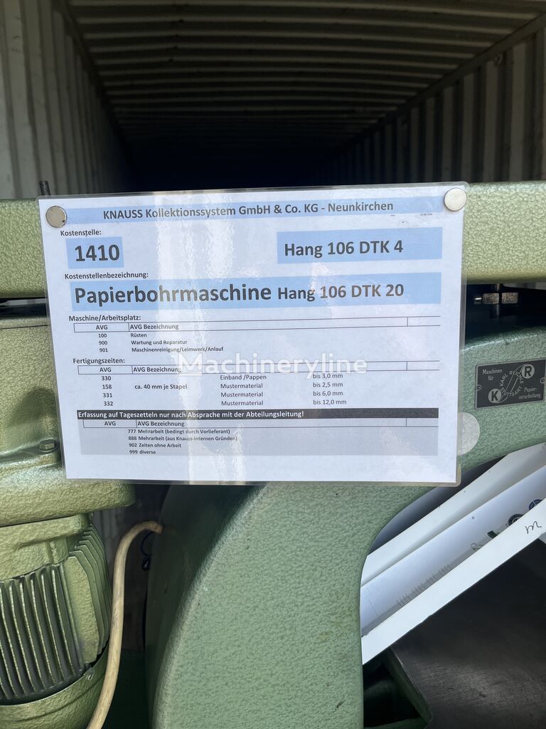 Hang 106DTK20 Paper Drill for sale — view 4