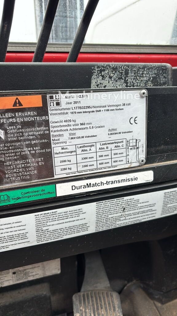 2011 Hyster 25 Gas Forklift for sale — view 4