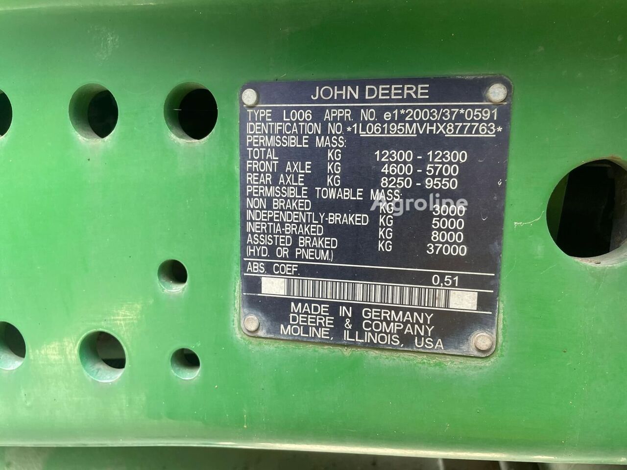 2017 John Deere 6195 M Tractor Tractor - Wheel for sale — view 4