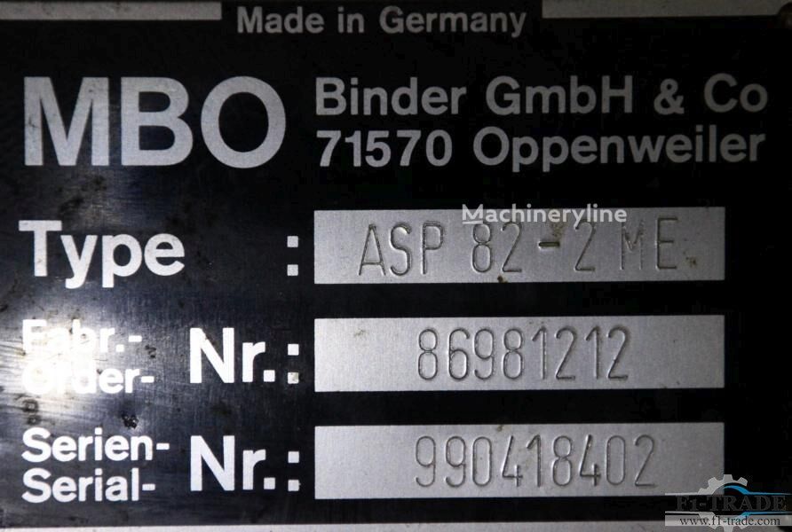 1999 MBO ASP 82 - 2 ME Folding Machine for sale — view 3