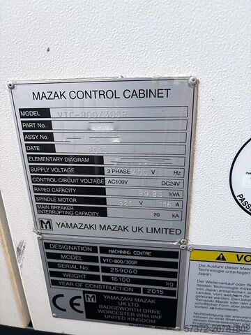 2015 Mazak VTC-800-30SR Machining Center for sale — view 4