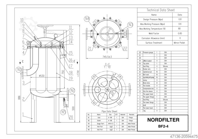 Nordfilter BF2-4 Beverage for sale — view 2