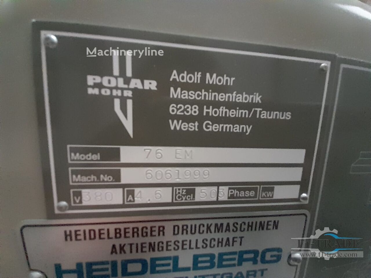 1990 Polar 76 EM Guillotine for sale — view 5