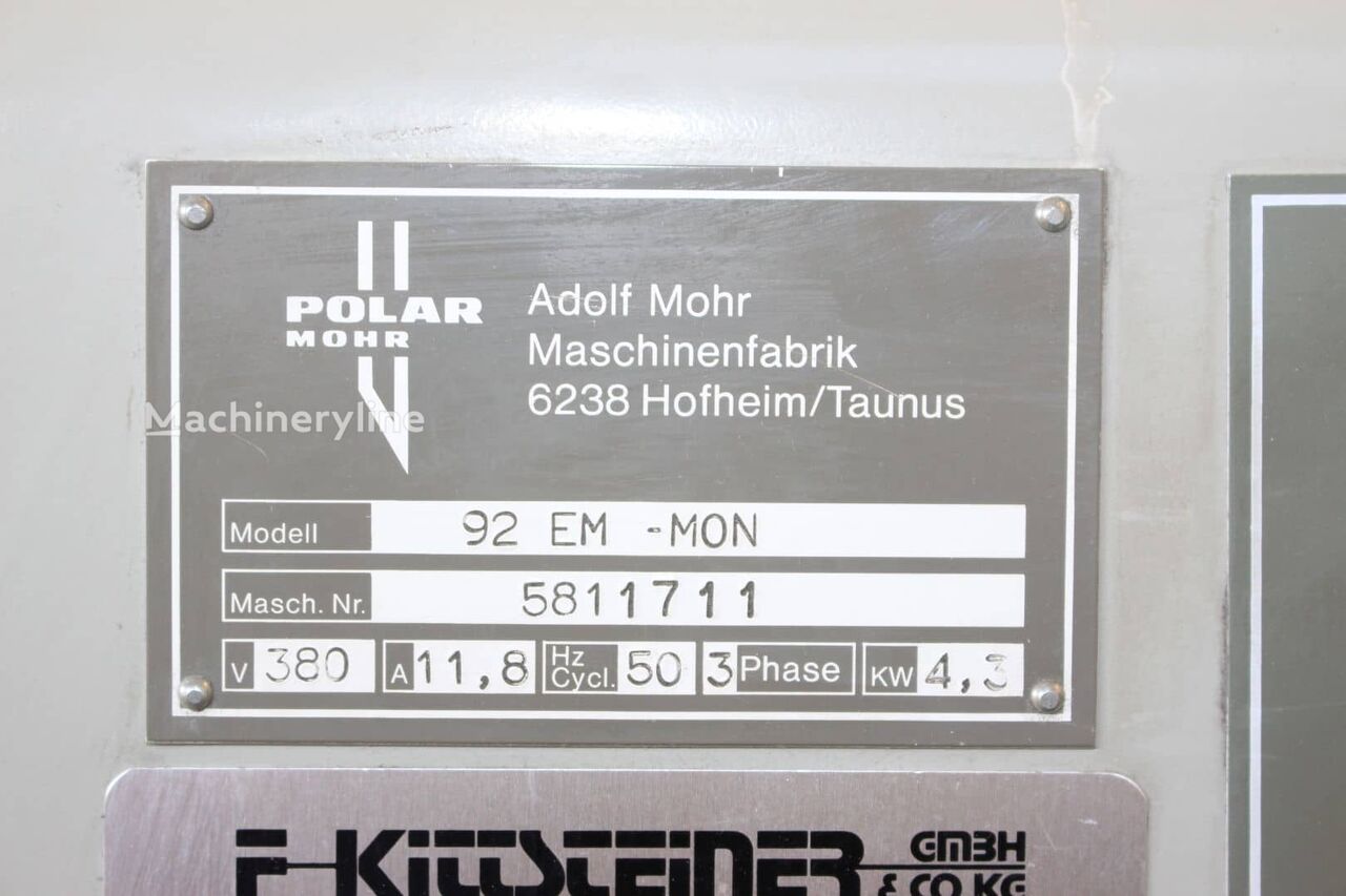 1988 Polar 92 EM-MON Guillotine for sale — view 4