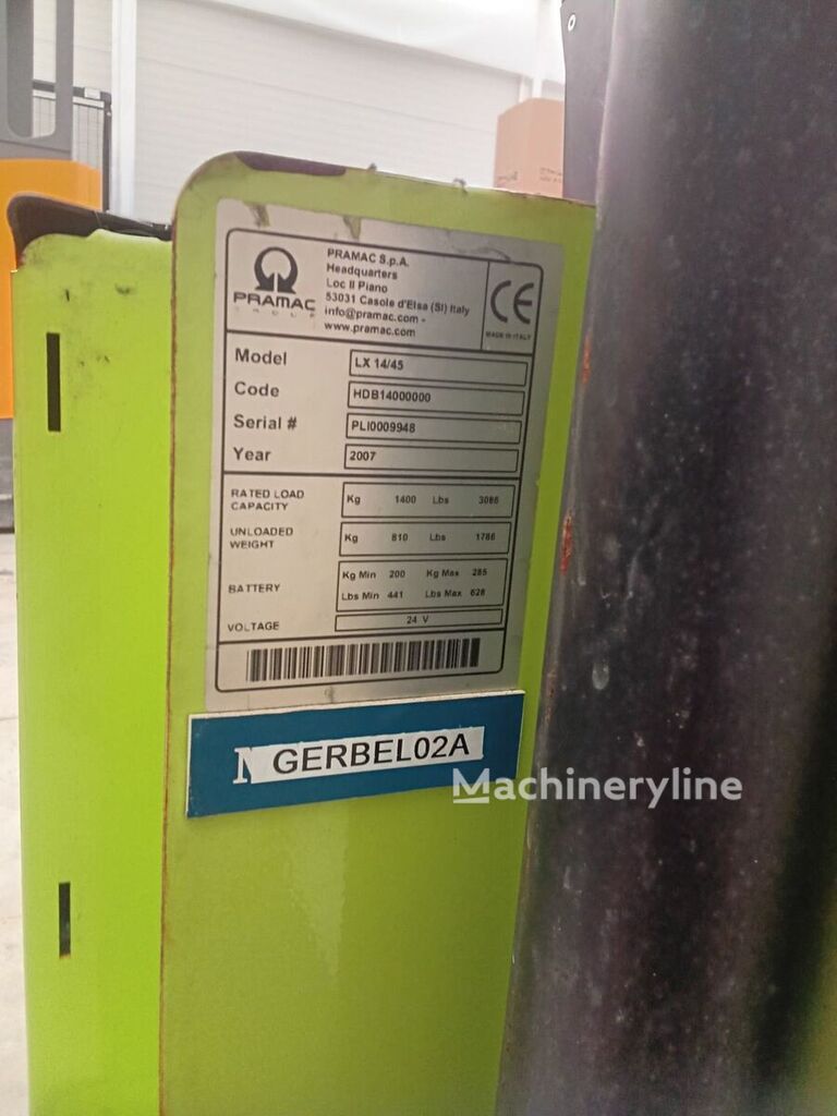 2007 Pramac LX 14 45 Pallet Truck for sale — view 3