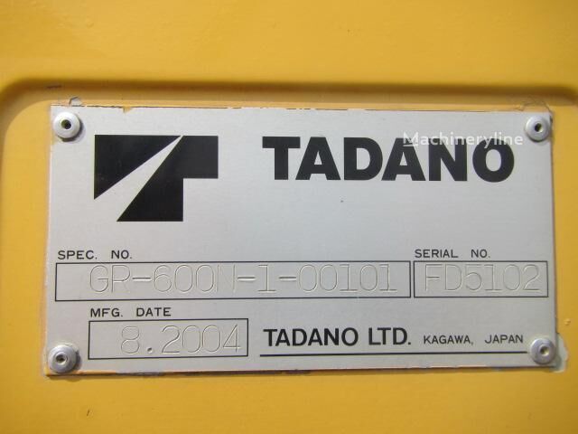2004 Tadano GR-600N-1 All Terrain Crane for sale — view 5