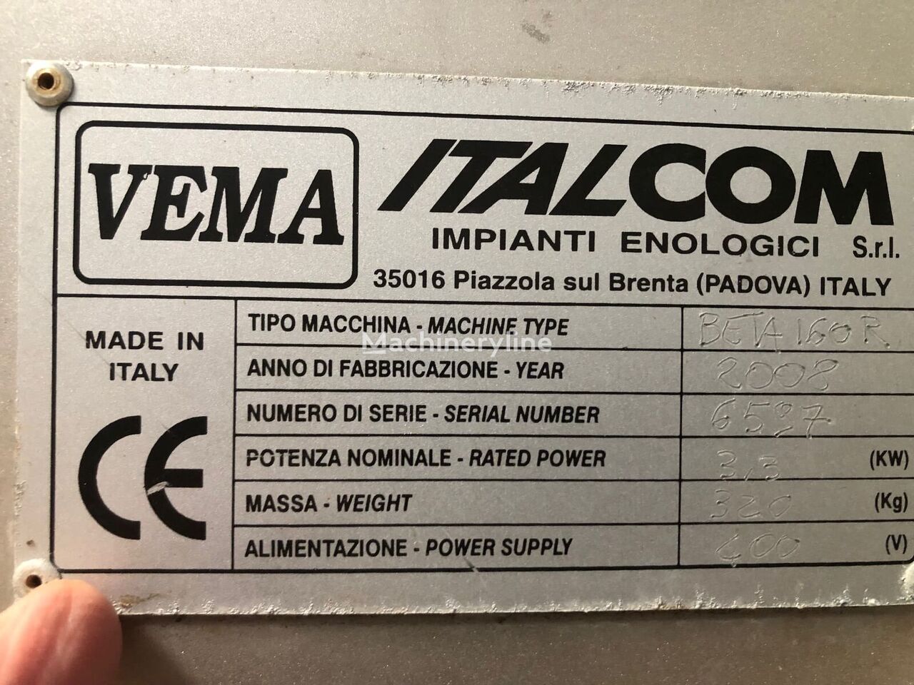 2008 Vema Vema Italcom B Beverage for sale — view 5