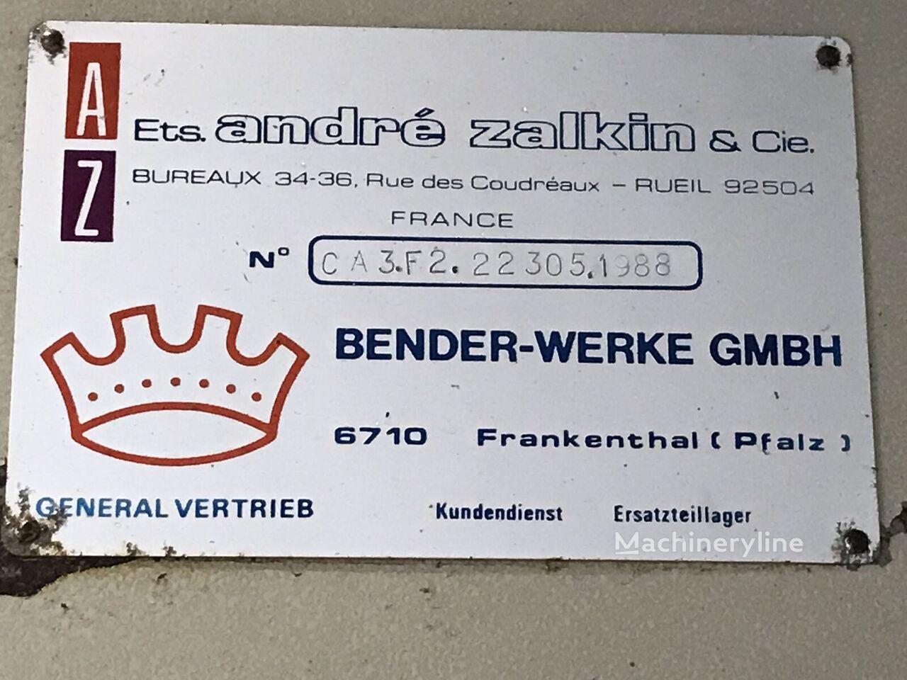 1988 Zalkin Schraubverschl Beverage for sale — view 5