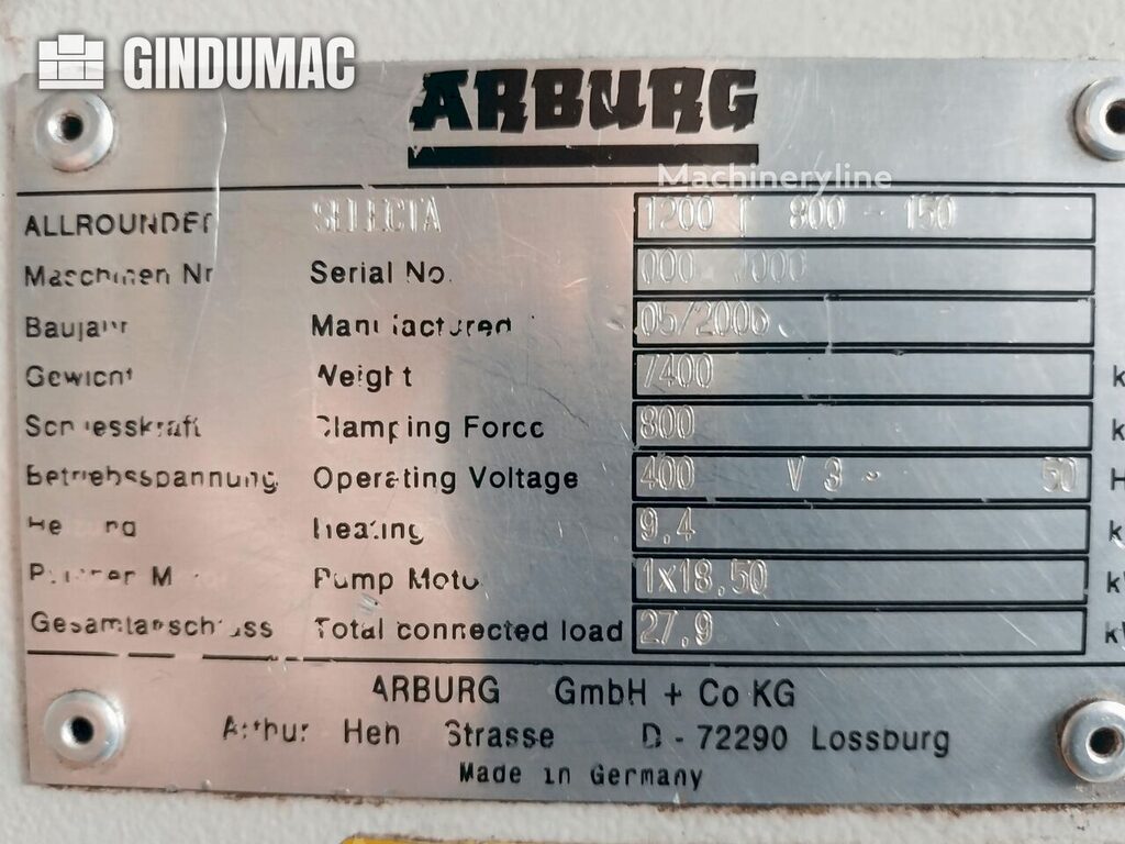 2006 Arburg Allrounder 120 Injection Molding for sale — view 5