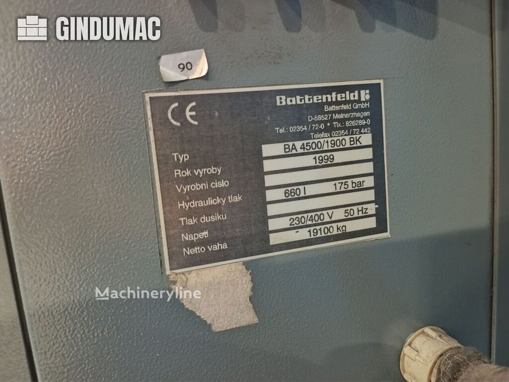 1999 Battenfeld BAT BA 4500 19 Injection Molding for sale — view 2