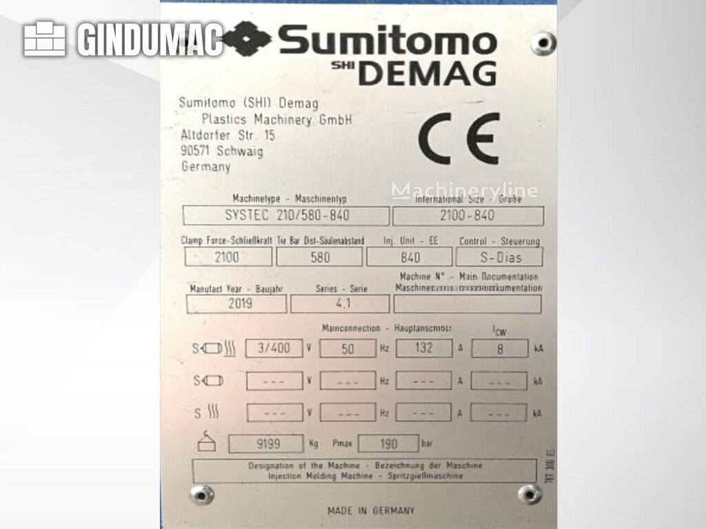 2019 Demag Systec 210 580 Injection Molding for sale — view 5