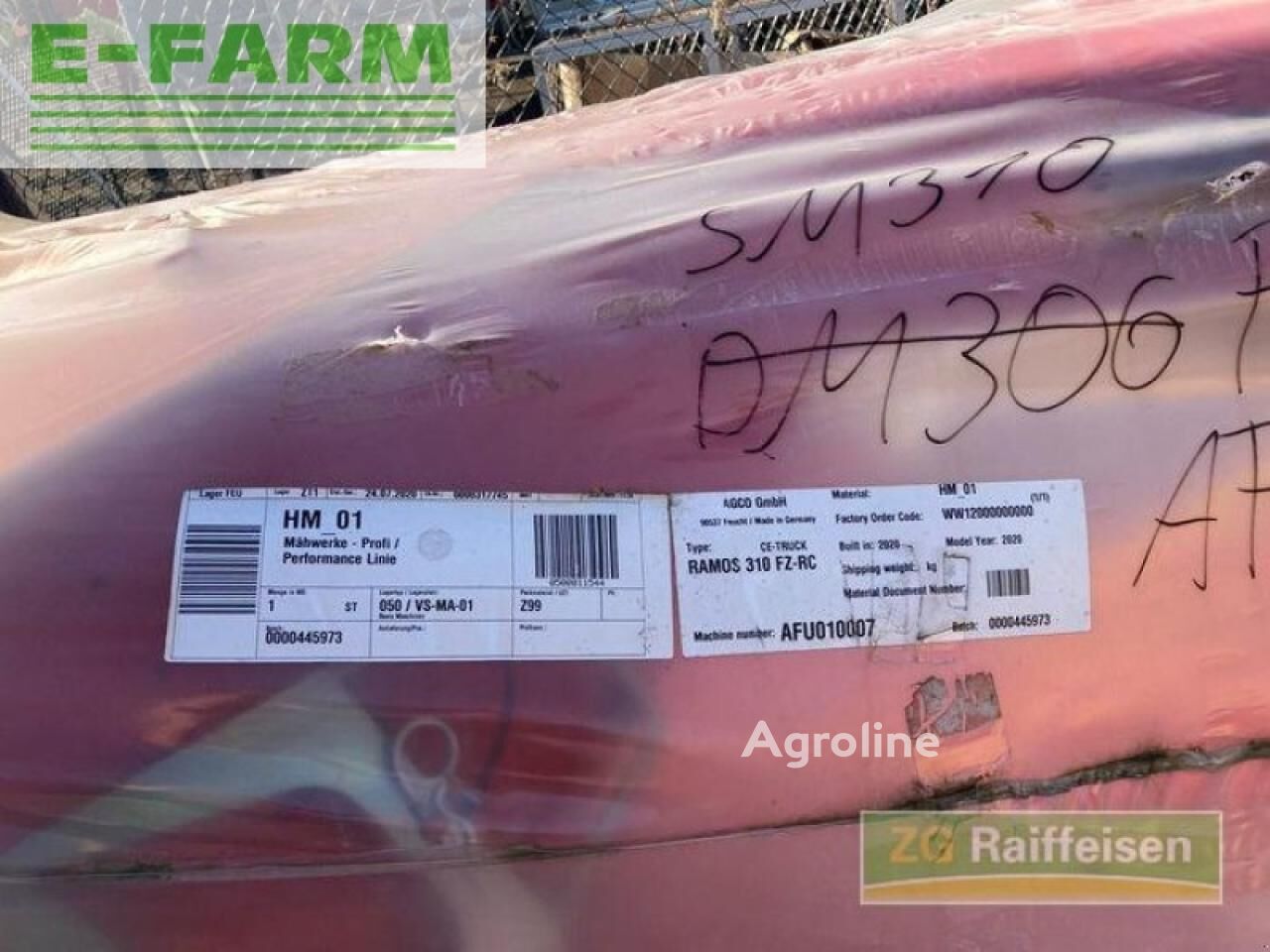 2020 Fendt Ramos 310 FZ-R Hay - Mower for sale — view 5
