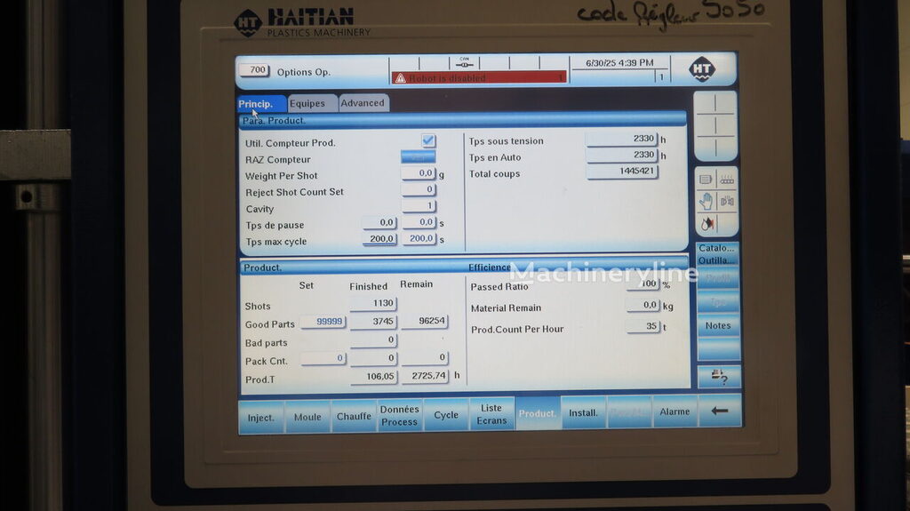 2015 Haitian JU10800II Injection Molding for sale — view 4