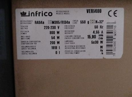 Infrico VER1400 Refrigeration for sale — view 2