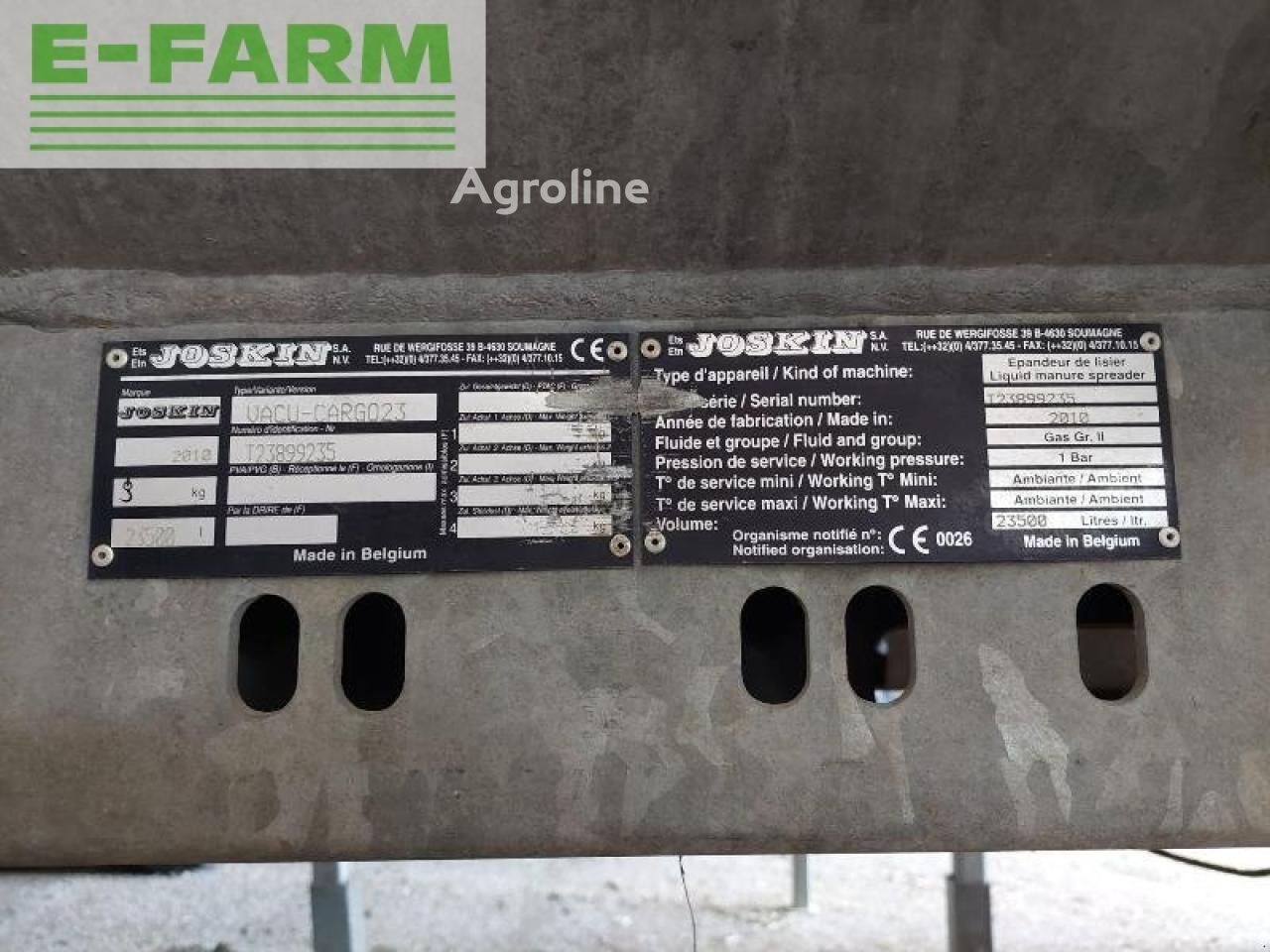 2010 Joskin Cuve Manure - Spreader for sale — view 5