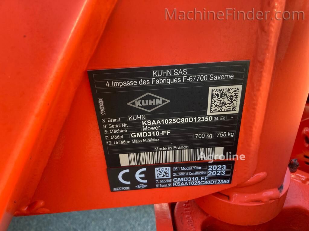 2023 Kuhn GMD 310 – FF Hay - Mower for sale