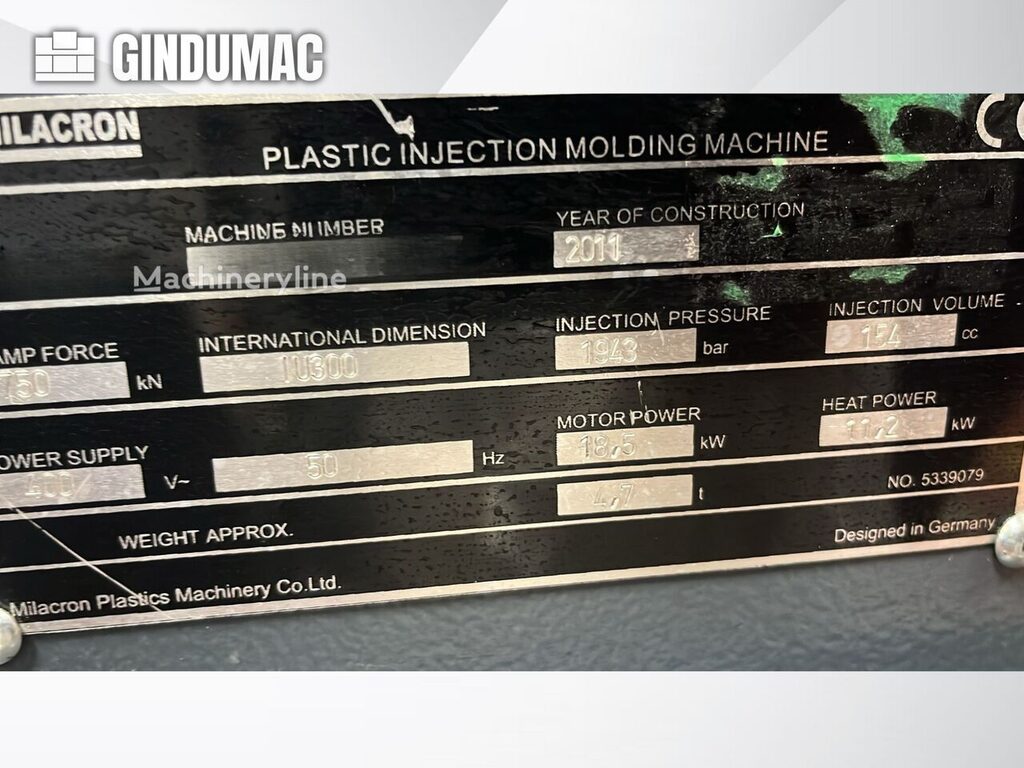 2011 Milacron Elektron 75 Injection Molding for sale — view 5