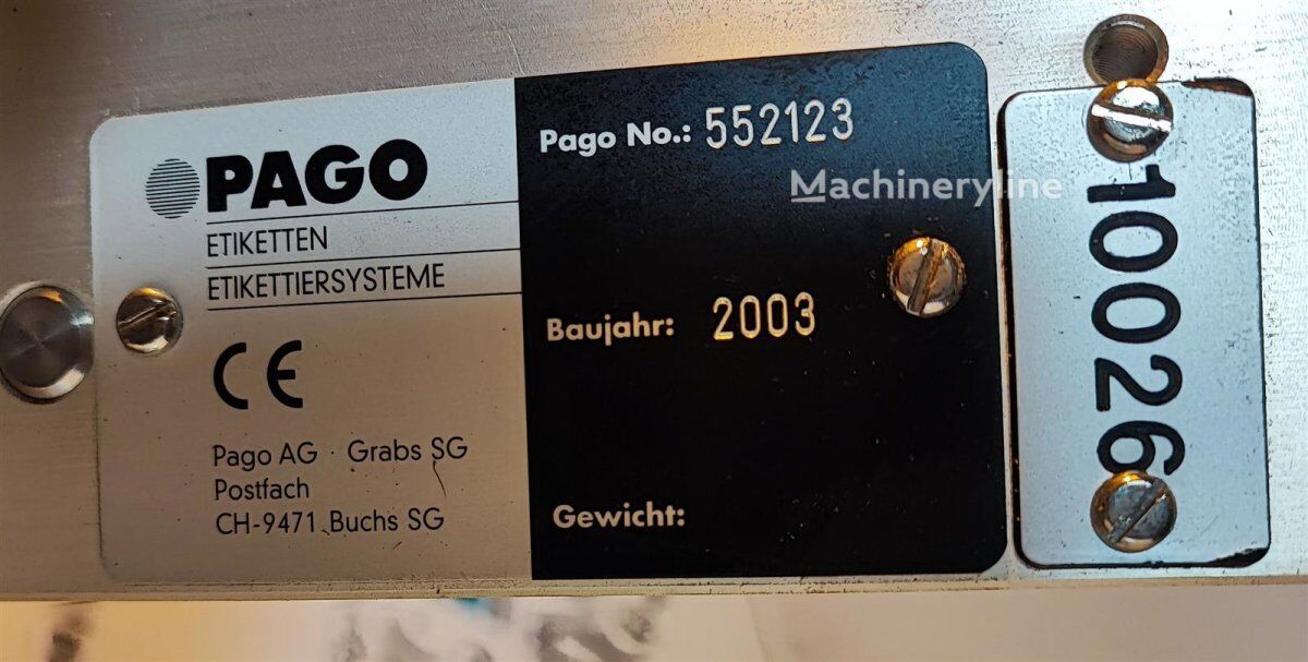 2003 Pago Labeling Machine for sale — view 2