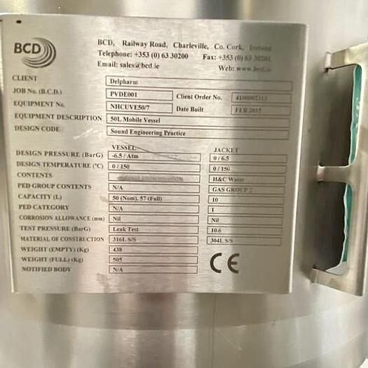 BCD 50L Mobile Vessel Mixer Blender for sale — view 2