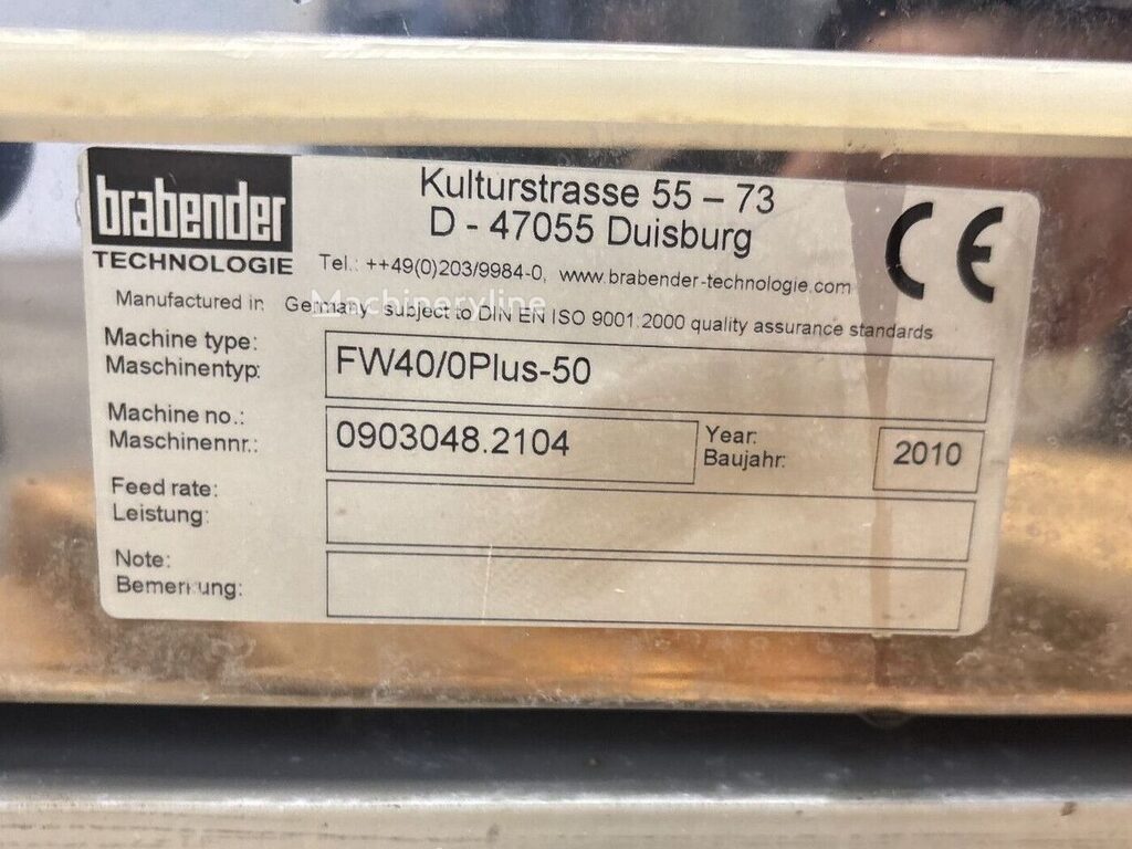 2010 Brabender FW40 0 PLUS-50 Mixer and Blender for sale — view 3
