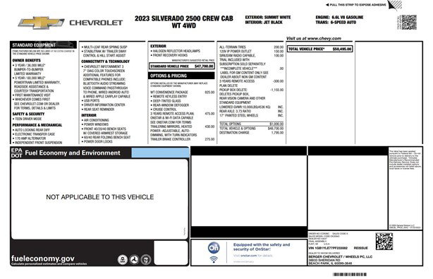 2023 Chevrolet Silverado 2500 Flatbed Truck for sale — view 3