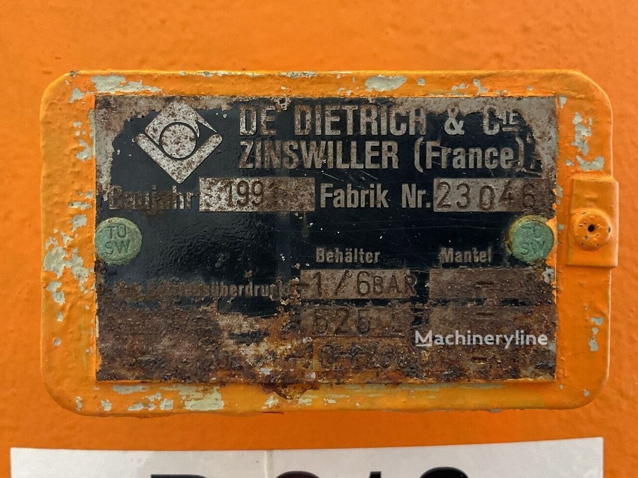 1993 DE Dietrich 525 L - Pressu Tank and Container for sale — view 4