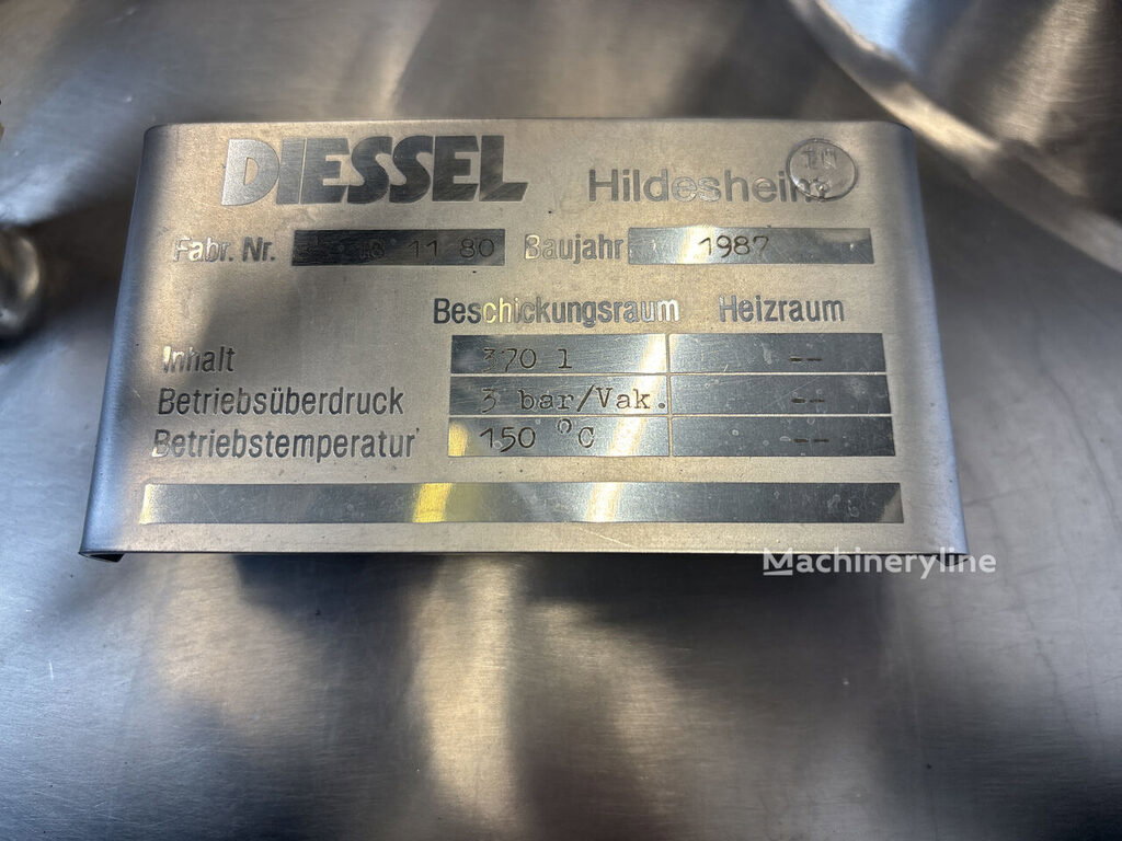 Diessel Hildesheim 370 Ltr - Stirring vessel Mixer Blender for sale — view 3