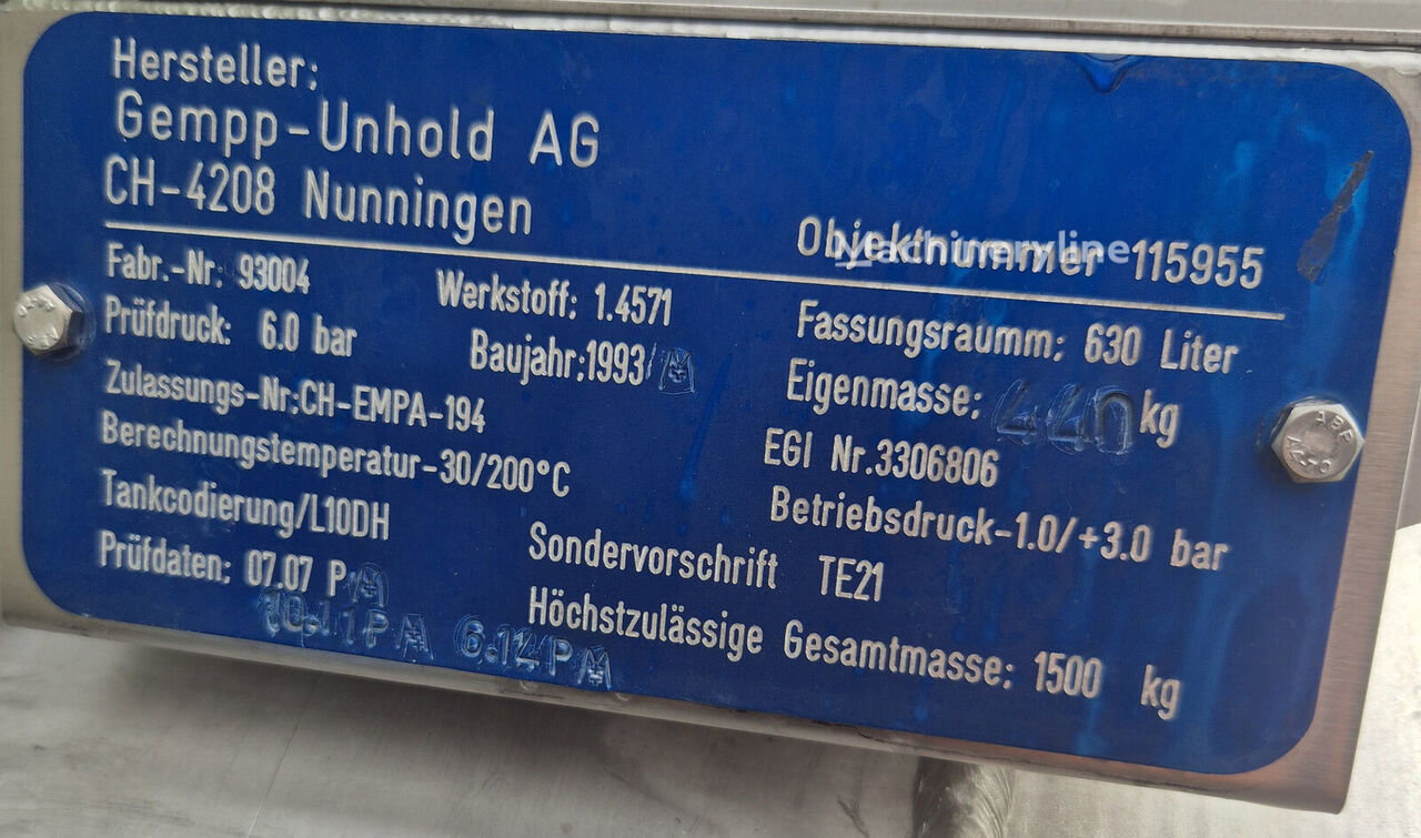 Druckbehälter 630L Tank Container for sale — view 4