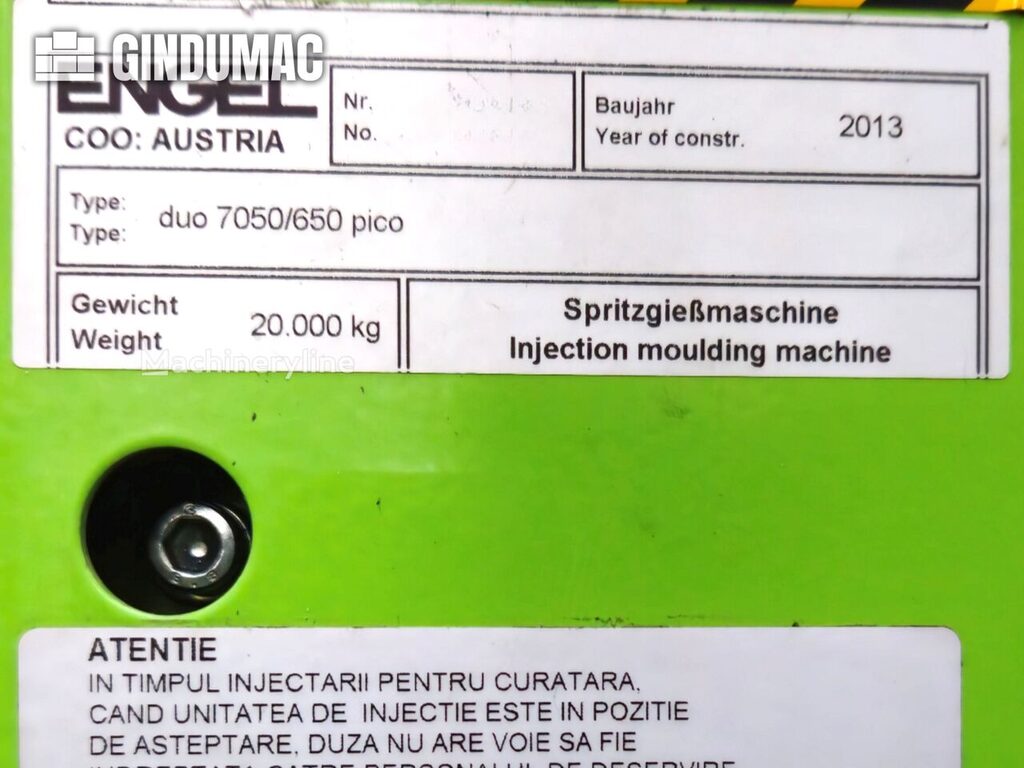 2013 Engel DUO 7050 650 P Injection Molding for sale — view 4