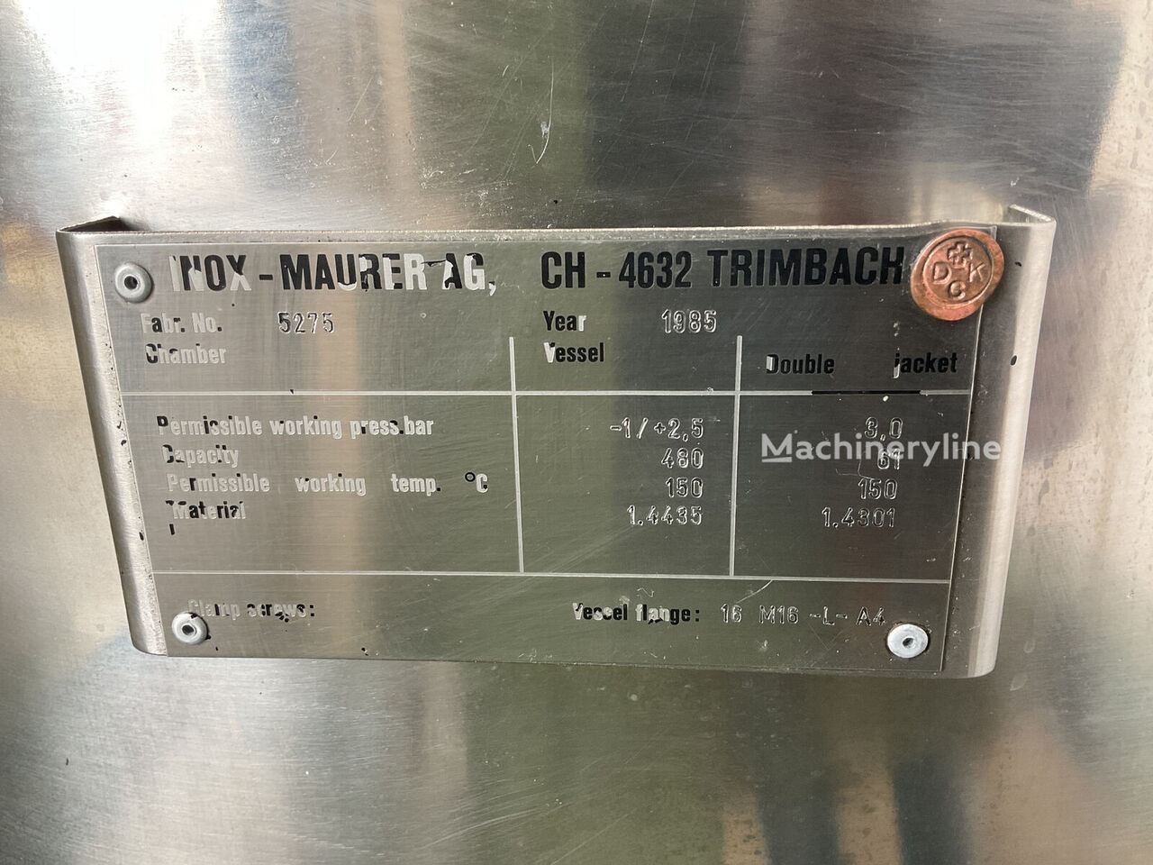 1985 Fryma VME 400 - Proc Mixer and Blender for sale — view 4