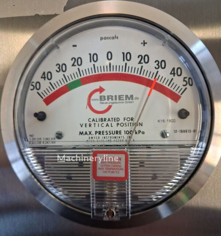 G. BRIEM Messtechnik Differenzdruckanzeiger, vertikal kalibriert Laboratory Equipment for sale — view 2