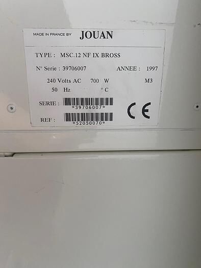 JOUAN MSC.12 NF IX BROSS Laboratory Equipment for sale — view 4