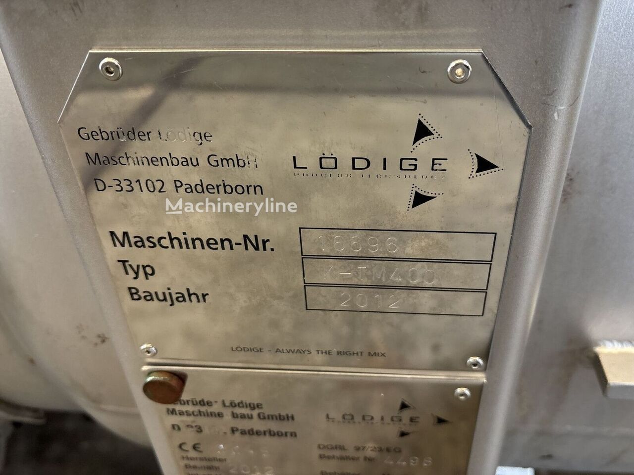 2012 Lödige K-TM400 - Powd Mixer and Blender for sale — view 4