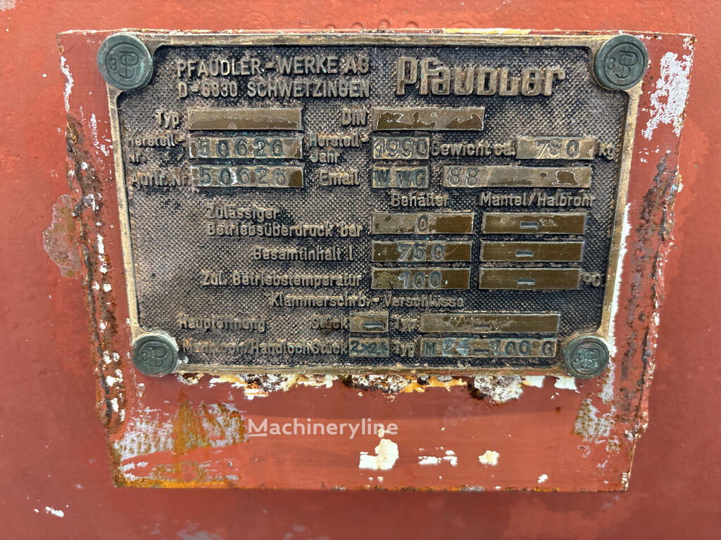 1990 Pfaudler Pressure Vesse Tank and Container for sale — view 4