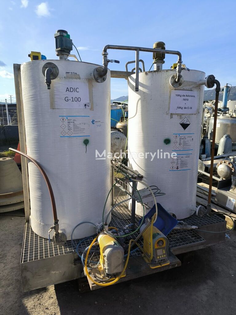 SKID DEPOSITOS FIBRA PARA ACIDOS CON AGITACION, BOMBAS DOSIFICAD Mixer Blender for sale — view 3