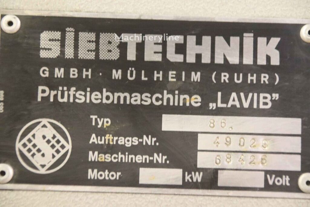 Siebtechnik LAVIB 86 Laboratory Equipment for sale — view 4